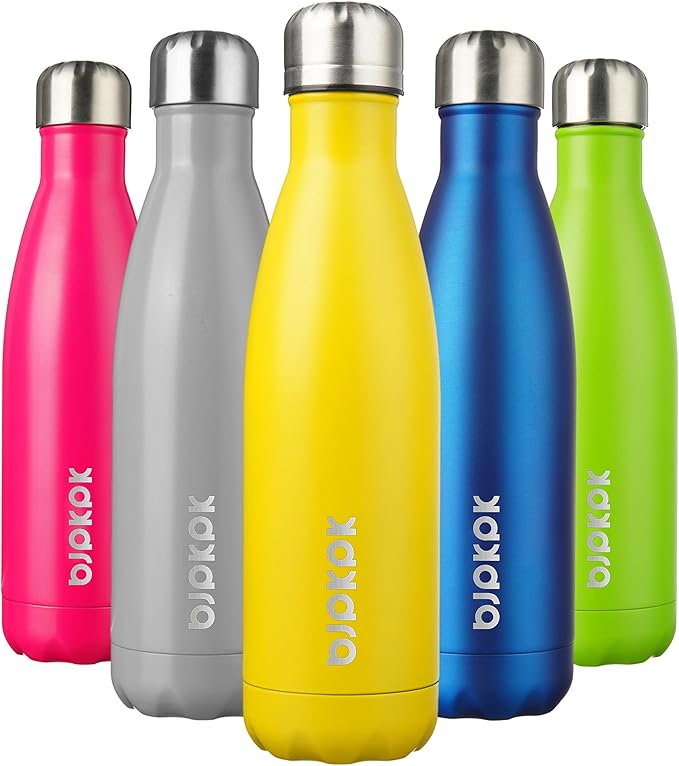 BJPKPK 17oz Insulated Stainless Steel Water Bottles, Sports Water Bottles Keep by BJPKPK