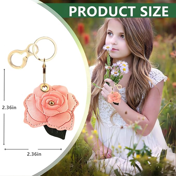 BORKUANA Leather Keychain Holder Case Compatible - Image 2