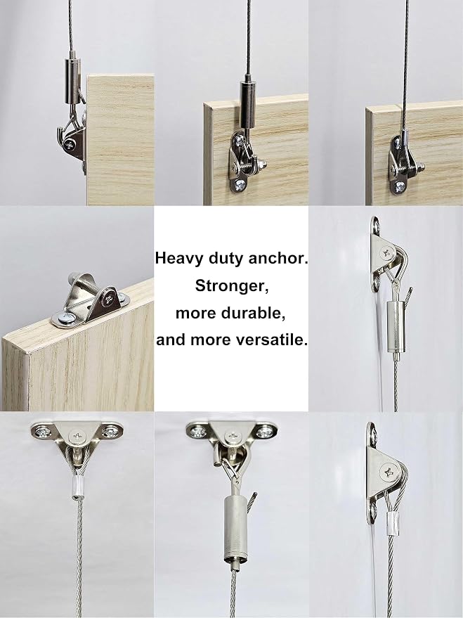 6 Sets Adjustable Hanging Wire Kit, Stainless Steel Multipurpose Suspension - Image 4