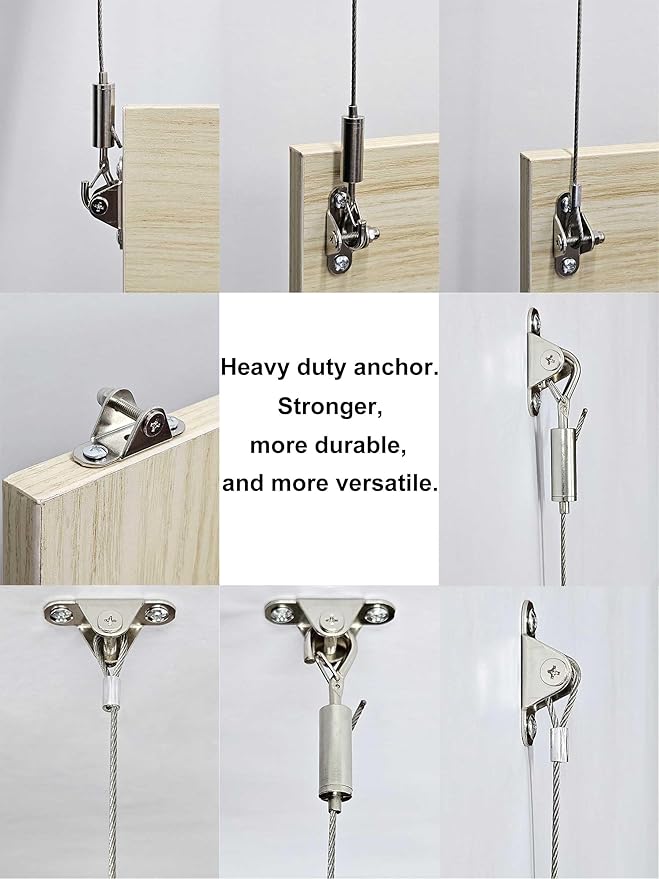 2 Sets Adjustable Hanging Wire Kit, Stainless Steel Multipurpose Suspension - Image 4