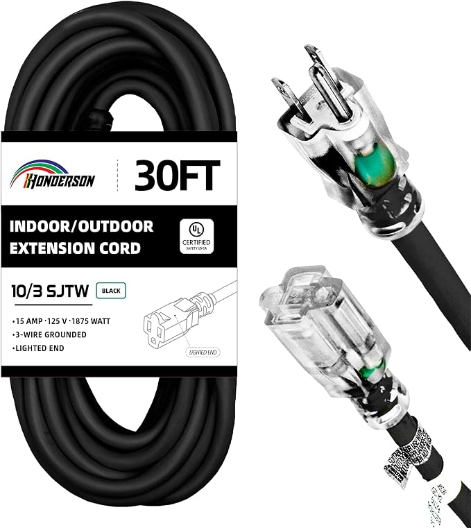 Indoor Outdoor Extension Cord Weatherproof by HONDERSON