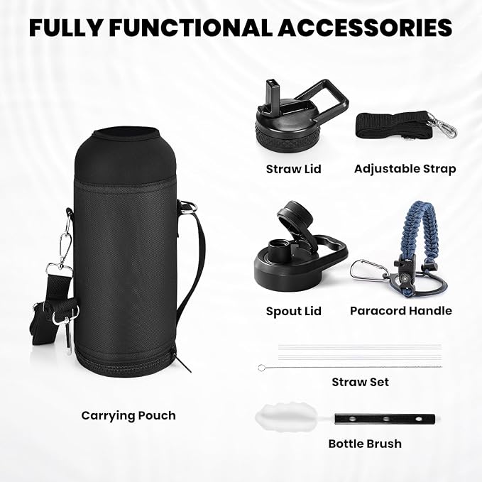 RAYMYLO Insulated Water Bottle 40 oz, Triple Wall Vacuum Stainless Steel - Image 6