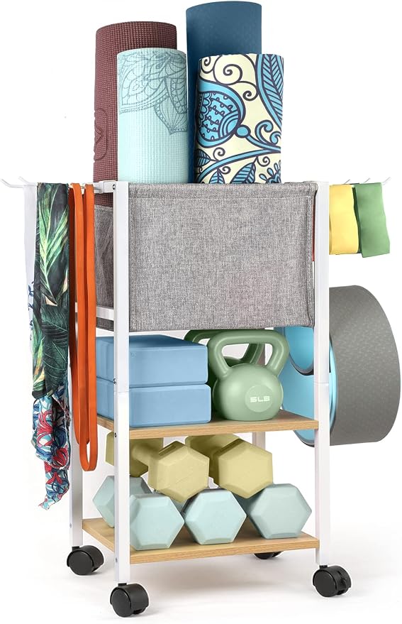 Weight Rack Dumbbell Rack Garage Storage Organization Garage Shelving Yoga Mat by VINAEMO