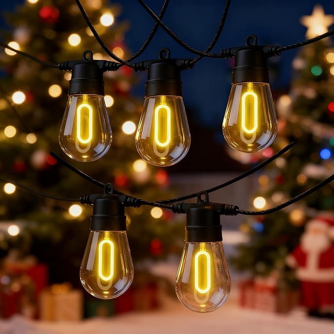 LED Outdoor String Lights, 50FT Patio Lights by Zeiliuled
