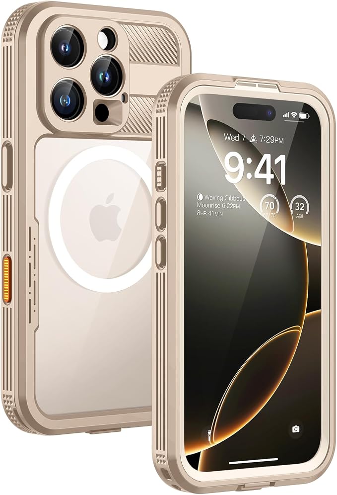 Lanhiem Magnetic for iPhone 16 Pro Case, IP68 Waterproof Dustproof Case by LanhiemHome