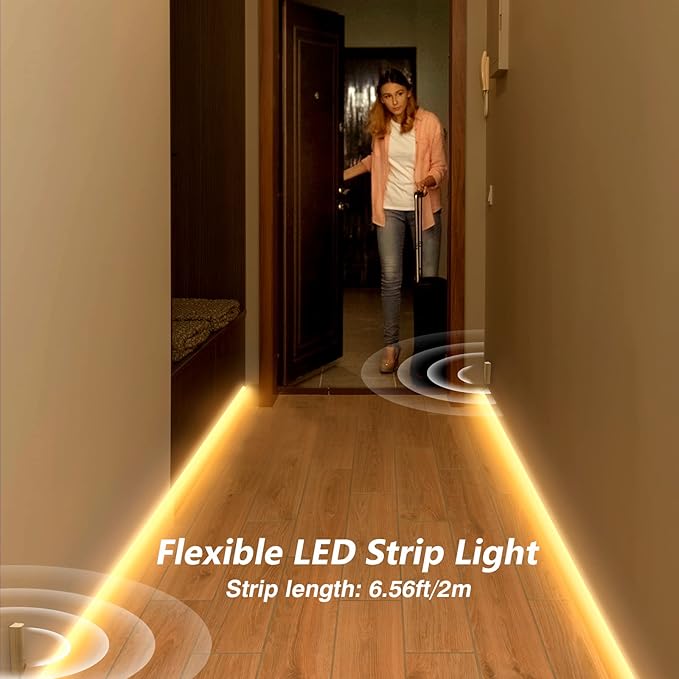 WOBANE Rechargeable Motion Sensor Strip Light, LED Closet Lights, Upgraded - Image 5