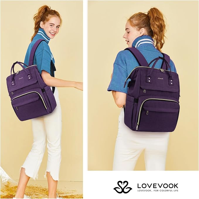 LOVEVOOK Laptop Backpack for Women, 17 Inch Professional Womens Travel Backpack - Image 7
