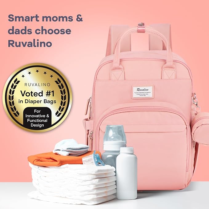 RUVALINO Diaper Bag Backpack, Maternity Baby Changing Bags - Image 7