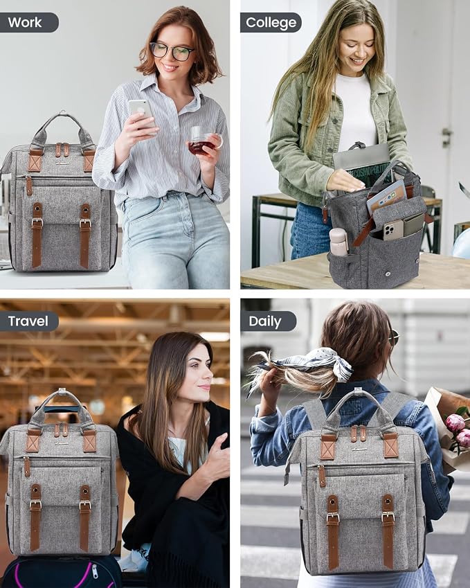 LOVEVOOK Laptop Backpack for Women Work Travel Teacher Commuter Backpack - Image 8