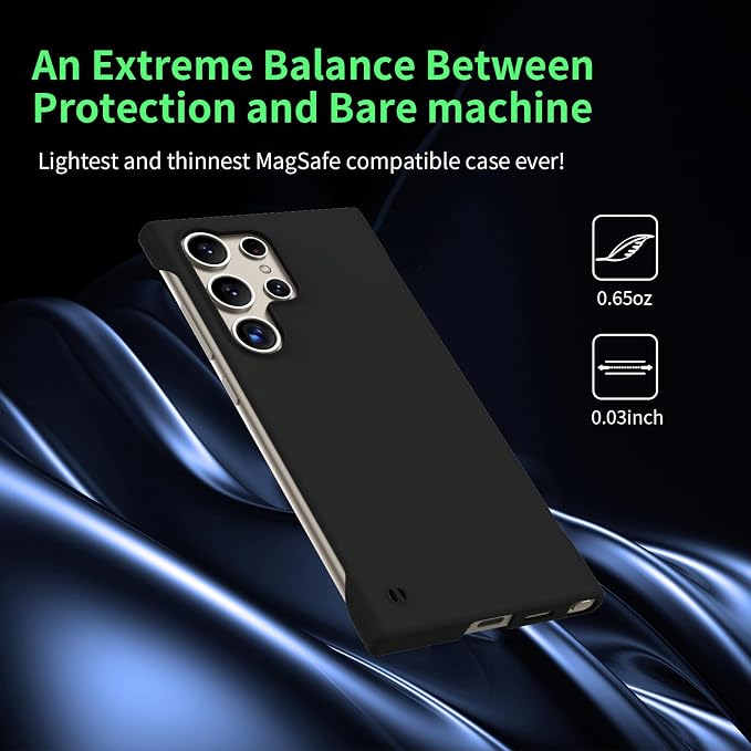 GRECAZO Slim Borderless for Samsung Galaxy S25 Ultra Phone Case 6.9" Ultra-Thin - Image 3