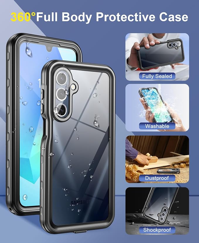 Beasyjoy for Samsung Galaxy A16 5G Phone Case, IP68 Waterproof - Image 2