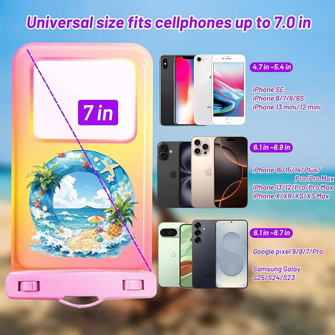 Personalized Initial Waterproof Phone Pouch Case - Image 2