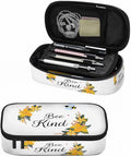 Bee Pencil Case Cute Bee Kind Yellow Flower Bunches Pencil Bag Pen Markers by Unknown
