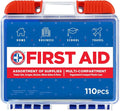 Be Smart Get Prepared 110 pc First Aid Kit: Clean, Protect Minor Cuts, Camping by BeSmartGetPrepared