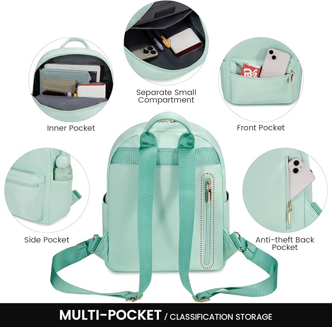 LOVEVOOK Mini Backpack for Women Light Weight Small Waterproof Backpack Purses - Image 5