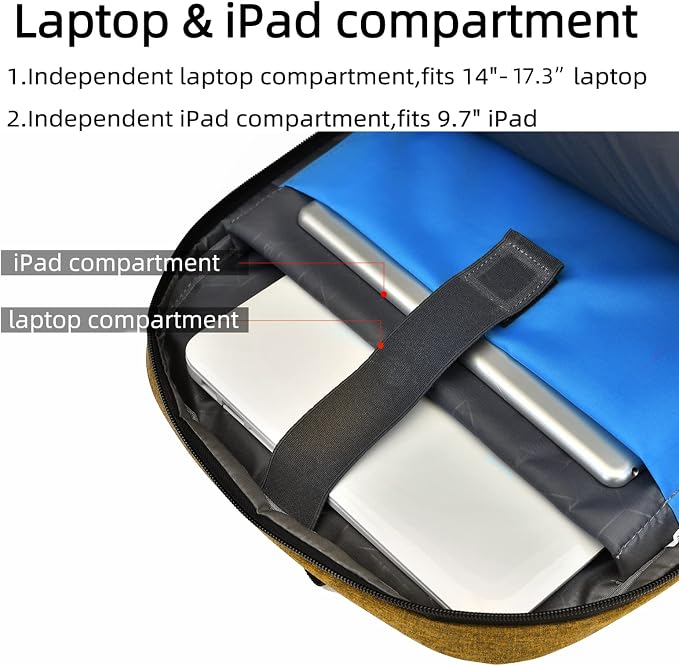 DUSLANG 17 Inch Laptop Backpack - Image 4