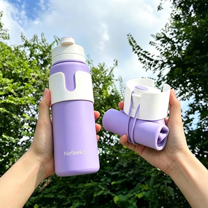 Nefeeko Collapsible Water Bottle, BPA Free 26oz Foldable Water Bottle - Image 7
