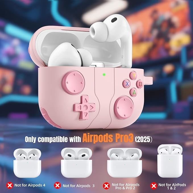 Game Case for AirPods Pro 3 Case 2025, Shockproof Silicone Cover for Apple - Image 2