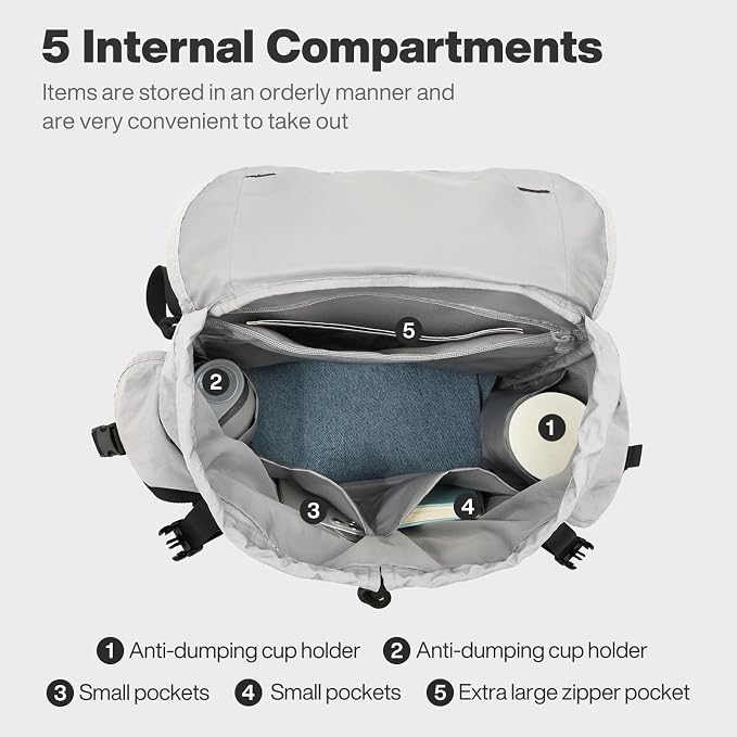 mixi Travel Backpack for Women Men, 18 Inch Carry On Laptop Backpack Flight - Image 8