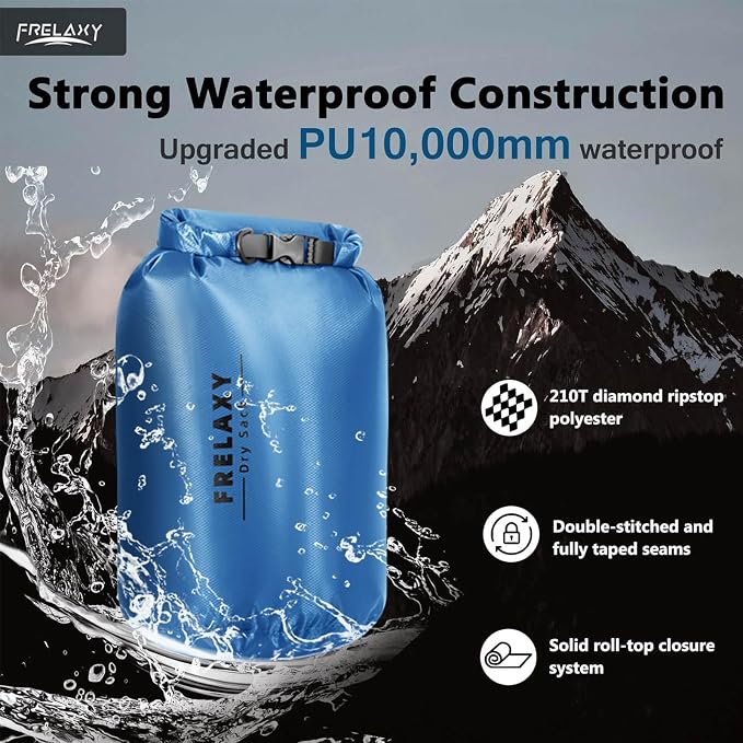 Frelaxy Waterproof Dry Bag 2 Pack/3 Pack, Lightweight Portable Dry Bags - Image 3