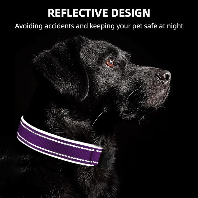 AirTag Dog Collar, IP68 Waterproof Air Tag Dog Collar Holder, Reflective - Image 6