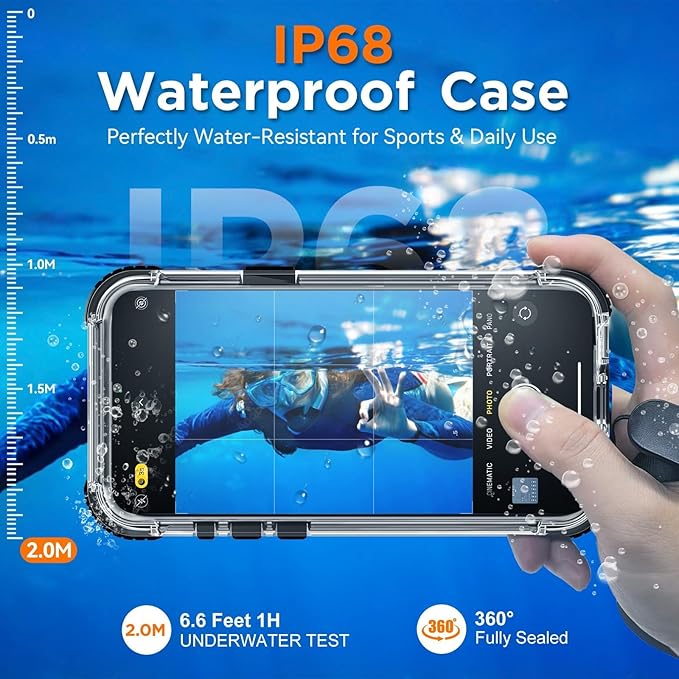 WIFORT for iPhone 15 Waterproof Case, 360 Full Body Sealed Protection Cover - Image 2