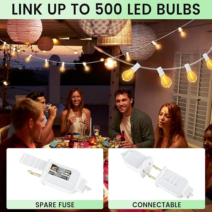 Outdoor String Lights, 100FT LED Patio String Light, String Lights - Image 6