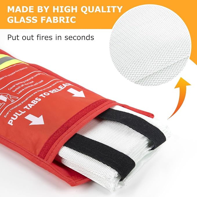 Emergency Fire Blanket, Flame Retardant Fire Blankets Emergency - Image 6