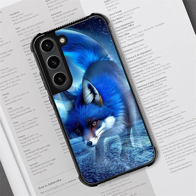for Samsung Galaxy S23 Plus Case, Snowy Mountain Fox Lake Pattern Graphic - Image 4