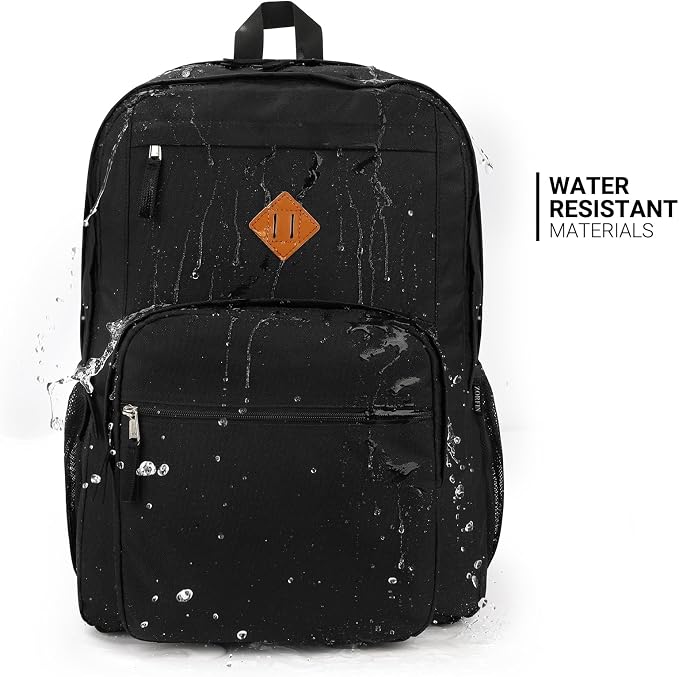 ZORFIN 36L Black Backpack for College, and Travel: Water Resistant Bookbag - Image 7