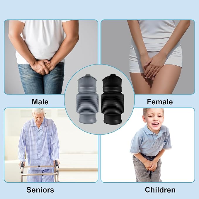 Pee Bottles for Men, Portable Urinal for Men, Collapsible Urine Bottle 750ML - Image 6