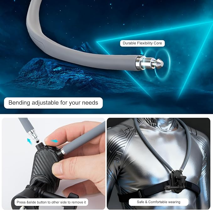 Camera Phone Chest Mount for GoPro, Adjustable Strap Chest POV Phone Holder - Image 7