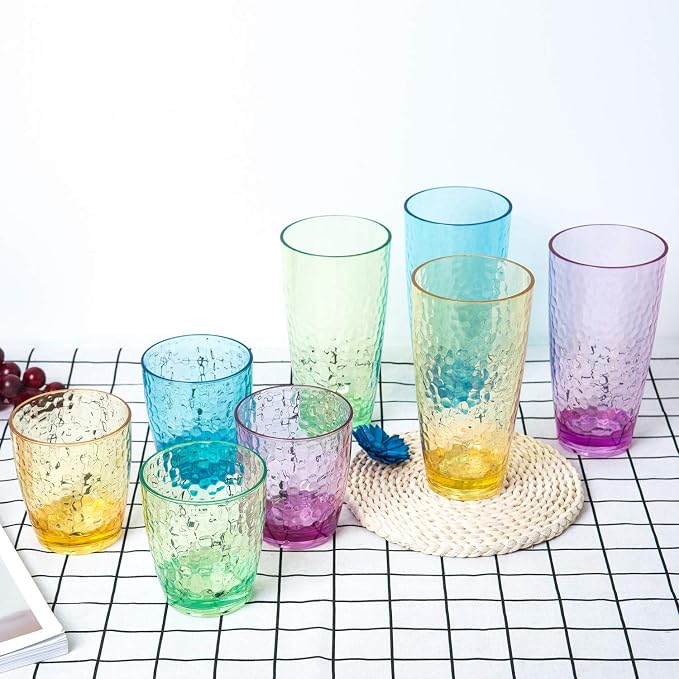 KOXIN-KARLU Hammered 26-ounce Plastic Tumbler Acrylic Glasses - Image 6