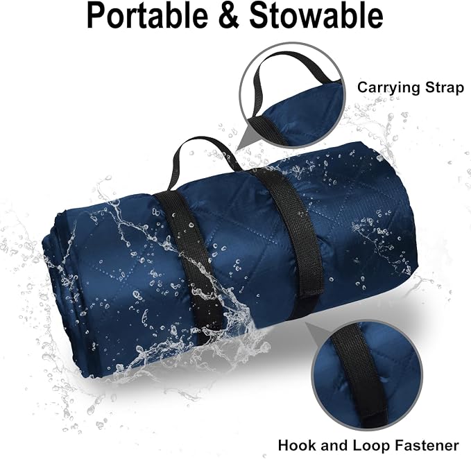 Waterproof Outdoor Blanket 82”X 55” Packable, Stadium Blankets - Image 5