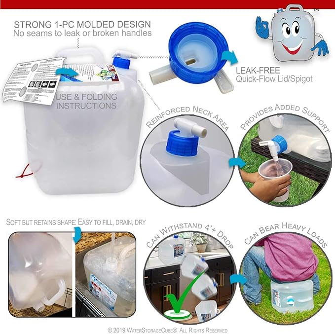 WaterStorageCube BPA Free Collapsible Water Container - Image 4