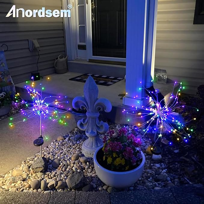 Anordsem Solar Garden Lights Outdoor: Bendable Copper Wire - Image 6