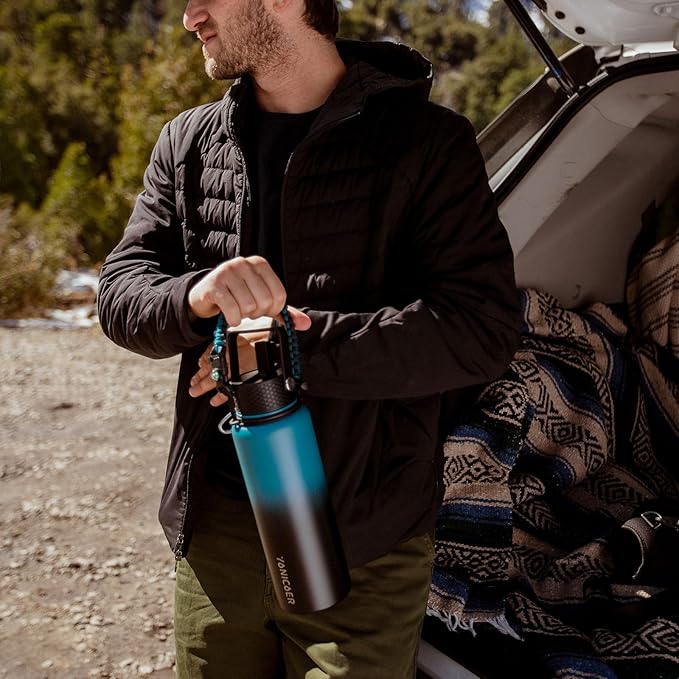 Insulated Water Bottle 40oz, Triple Wall Vacuum Stainless Steel, Leak Proof & - Image 8