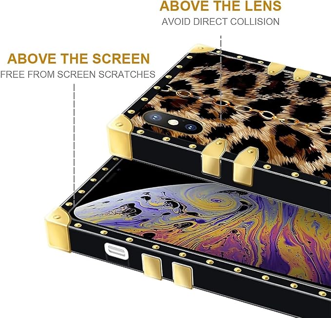 Compatible with iPhone Xs Max Case, Seamless Gold Chain Leopard Luxury Golden - Image 7