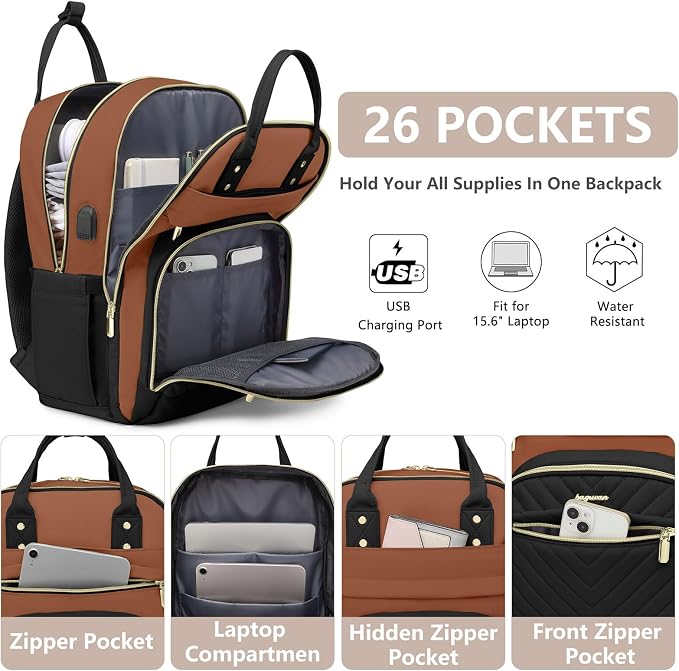Laptop Backpack for Women Work Bag - Image 2