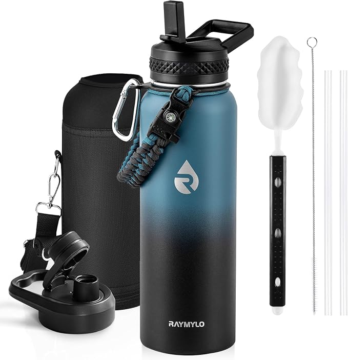 RAYMYLO Insulated Water Bottle 40 oz, Triple Wall Vacuum Stainless Steel by RAYMYLO