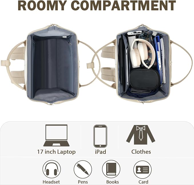 KROSER Laptop Backpack 17" Stylish Backpack Water Repellent College Casual - Image 4