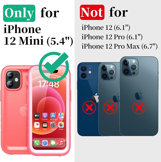 Cozycase Compatible with iPhone 12 Mini Waterproof Case - Image 2