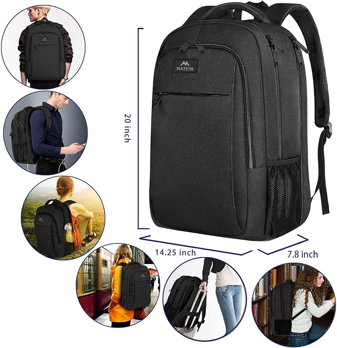 MATEIN Extra Large Travel Backpack, TSA Friendly 18.4 Inch Laptop Backpack - Image 5