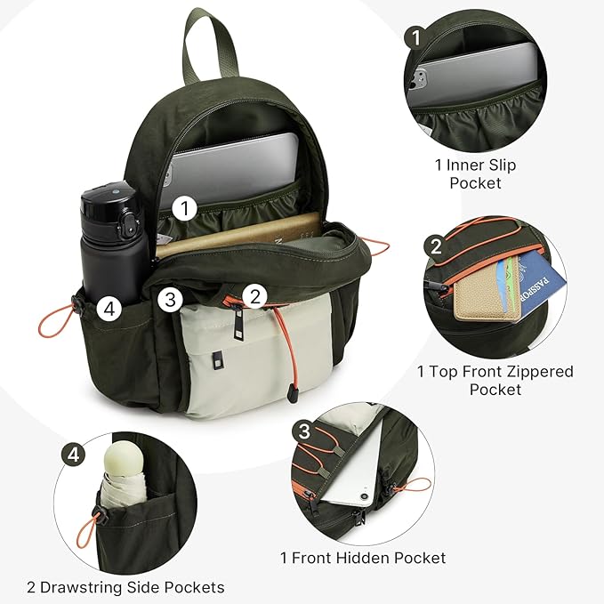 G4Free 10L Small Backpack for Women Men Lightweight Mini Travel Backpacks - Image 3