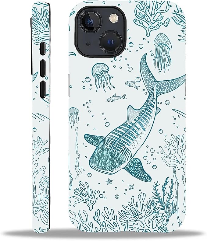 for iPhone 15 Plus Case, HH2 Ocean Whale Shark Hybrid 2 Layer Hard Shell by Unknown