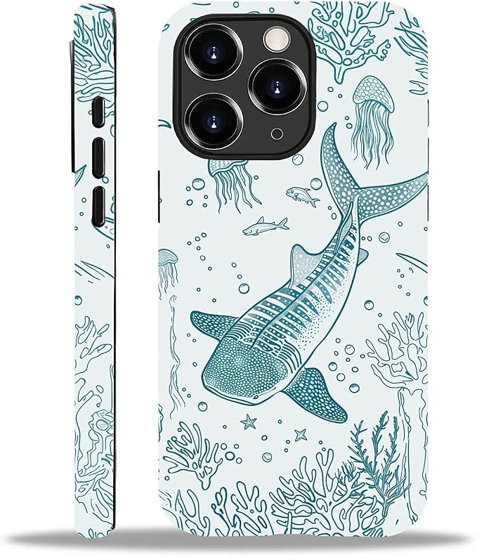 for iPhone 13 Pro Max Case, HH2 Ocean Whale Shark Hybrid 2 Layer Hard Shell by Unknown
