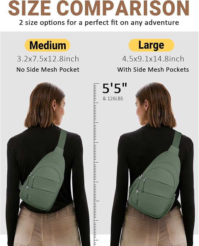 Tuwubi Crossbody Bags for Women, Sling Bag for Men, Small Hiking Backpack Anti - Image 6