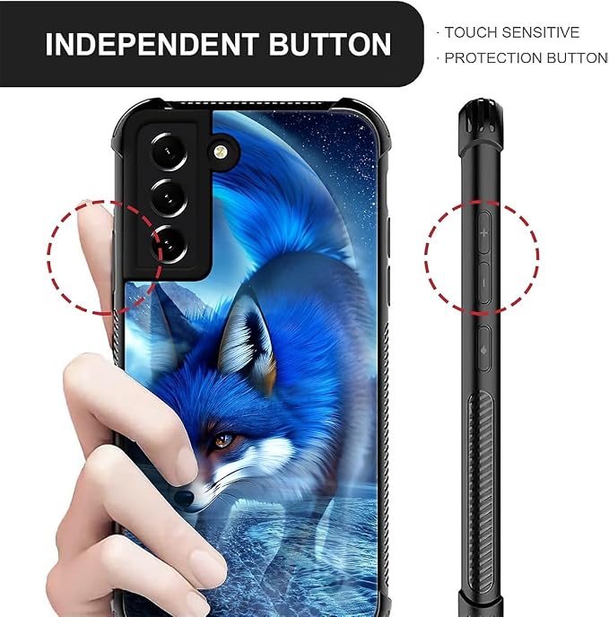 for Samsung Galaxy S22 Plus Case, Snowy Mountain Fox Lake Pattern Graphic - Image 4