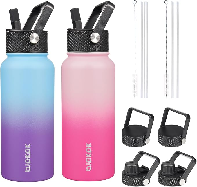 BJPKPK 2 Pack Insulated Water Bottles by BJPKPK