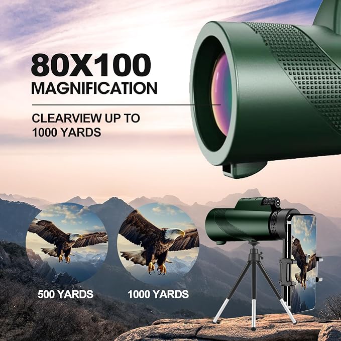 Monocular-Telescope 80x100 High Powered Monoculars High Definition - Image 3